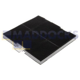 Compatible con Bosch, Neff, Siemens tipo 'DHZ5226', filtro de carbón activo para campanas de recirculación compatible con múltiples modelos (220mm x 235mm x 21mm)