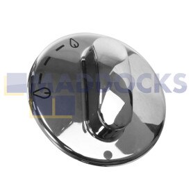 Genuine Original Stoves Elite DF600M, G500, GD600M Type Hotplate Chrome and Black Control Knob 