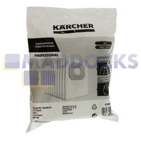 Genuine Original Karcher T7/1 Classic, T8/1, T11/1 Classic, ProT 200 Series Vacuum Cleaner Dust Class M Type SMS Microfibre Bags (Pack of 10)