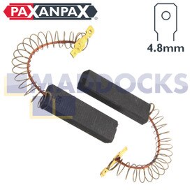 Compatible con Bosch series 3TS, CM, CWF, WAE, WAQ, WM, WXP, escobilla de carbón para motor de lavadora (43mm x 13mm x 5mm, paquete de 2)