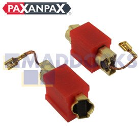 Escobillas de carbono compatibles con motores Miele, tipo Rubber Holder (24mm x 15mm x 5mm, paquete de 2)
