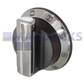 Genuine Original AGA Rangemaster Multifunction Black & Chrome Control Knob
