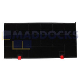 Filtro de carbón compatible con modelos Elica tipo 150 (435mm x 216mm x 28mm, paquete de 1)
