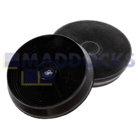 Filtro de carbón compatible con modelos Beko ACK62259 (130mm x 149mm, paquete de 2)