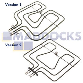 Elemento de grill compatible con modelos AEG, Arthur Martin, ATAG, Corbero, Electrolux, Elektro Helios, Faure, Ikea, John Lewis, Moffat, Novamatic, Progress, Rex, Rosenlew, Zanker, Zanussi, Zoppas (230V)