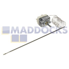 Termostato para horno original producido por EGO para modelos Neff 1794/61, 50°C-320°C, 2 placas, longitud de eje 220mm, longitud de capilar 900mm (55.19062.800)