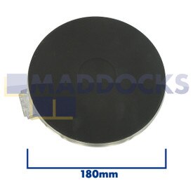 Placa de cocción sólida de calor rápido con borde universal de 4 mm original de Indesit (180 mm y 1500 W)
