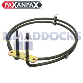 Elemento de ventilador de horno compatible con modelos de Algor, Bauknecht, Firenzi, Ignis, Ikea, Prima, Ram Next Dimension, Whirlpool AKL, AKP, AKZ, G2, de terminal largo (2000W)