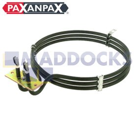 Elemento de ventilador de horno compatible con modelos Zanussi BM, BMC, BMN, BMS, BMW, BMX, BST, FMC, GIX, HM, HMW; Moffat, MS60, MS65; Thorn BS690GR (2500W)