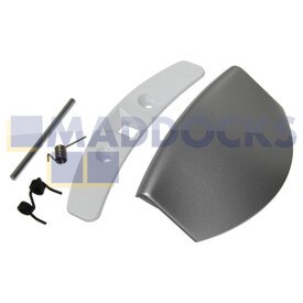 Kit de tirador de puerta plateado original para modelos AEG Lavamat; AEG Electrolux L14820; Husqvarna Electrolux QW1460HT