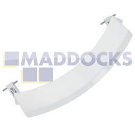 Tirador de puerta de lavadora de plástico blanco original para modelos BSH Bosch WAS
