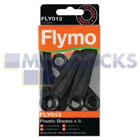 Genuine Original Flymo Plastic Blades (Pack of 6) (FLY013)