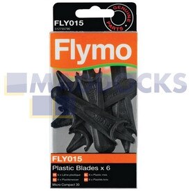 Genuine Original Flymo Plastic Blades (Pack of 6) (FLY015)