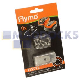 Original Flymo 'FLY072' EasiLife, 1200R Series Robotic Lawnmower Blades (paquete de 9)