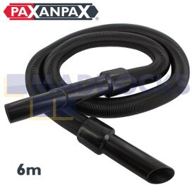 Tubo flexible de extensión para aspiradoras universal negro (compatible con 32mm, se estira hasta 6m)