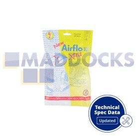 Bolsas sintéticas SMS compatibles con modelos Airflo AF201X ‘Electrolux Excellio / Smart Vac Xtra’ (paquete de 5)