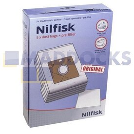 Bolsas para aspiradora originales para modelos Nilfisk Neo, Coupe (paquete de 5 + 1 filtro)