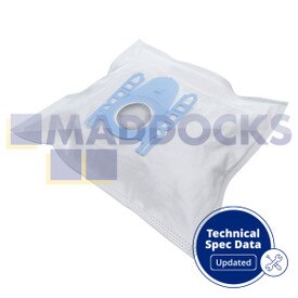 Kit de filtros y bolsas sintéticas SMS a granel compatibles con modelos VB351H20 ‘Bosch Tipo D,E,F,G,H Activa, Alpha, Kids & Fun; Hotpoint 3370’ (paquete de 20)