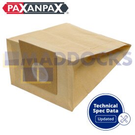 Bolsas de papel para polvo compatibles con modelos VB351 ‘Bosch Tipo D,E,F,G,H Activa, Alpha, Kids & Fun; Hotpoint 3370’ (paquete de 85)
