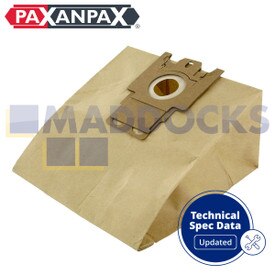 Bolsas de papel para polvo compatibles con modelos VB375 Miele 'Tipo FJM' (paquete de 5)