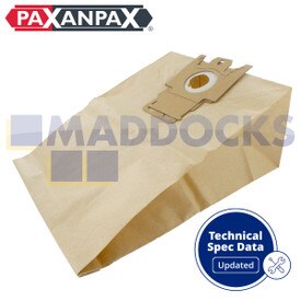Bolsas de papel para polvo compatibles con modelos VB376 Miele 'Tipo GN' (paquete de 5)