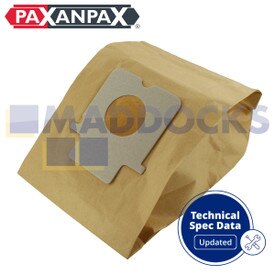 Bolsas de papel para polvo compatibles con modelos VB450 ‘Panasonic 71/852 Cylinders’ (paquete de 5)