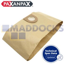 Bolsas de papel para polvo compatibles con modelos VB483 ‘Vax 2000 Canister’ (paquete de 5)