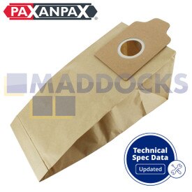 Bolsas de papel compatibles con modelos VB816 Morphy Richards Ultra Light Ecovac (paquete de 5)