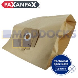 Bolsas de papel compatibles con modelos VB824 Taski Vento 15 (paquete de 5)