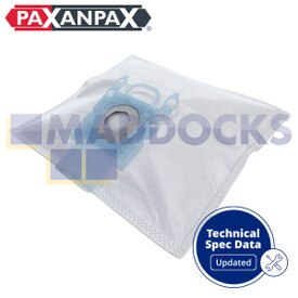 Bolsas sintéticas SMS compatibles con modelos VB827 Bosch 'Tipo G XXL / G XL' MegaFilt SuperTEX (paquete de 5)