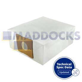 Compatible con VB834 Truvox VTV Valet Tub Vac, bolsas de papel (paquete de 10)