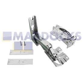Conjunto de bisagras de puerta inferior y superior originales de Hettich para múltiples modelos de BSH, Conjunto de bisagras de puerta superior e inferior para múltiples modelos Bosch, Neff, Siemens (3702 5.0 / 3703 5.0 y 3306 5.0 / 3307 5.0)