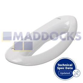 Compatible con Electrolux ER, EU; Zanussi ZER, ZEU, ZRD, ZUT; Tirador de puerta de plástico blanco Tricity Bendix T45UF