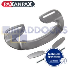 Tirador de frigorífico y congelador universal de plástico plateado, tipo agarre