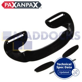 Tirador de frigorífico y congelador universal de plástico negro, tipo agarre