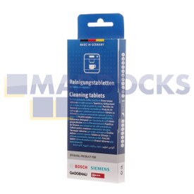 Original auténtico, Bosch Siemens, pastillas limpiadoras para máquinas de café (paquete de 10, envasado de estilo nuevo)