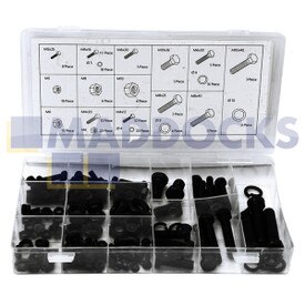 Kit de clasificación de tuercas y tornillos original de Rolson Tools (180 piezas)