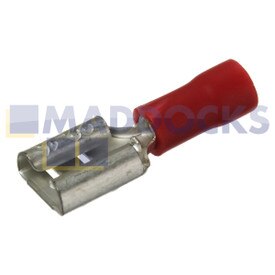 Terminal pulsador hembra rojo universal (paquete de 100)