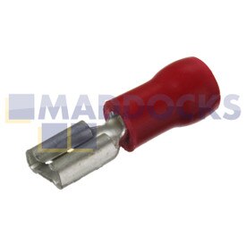 Terminal pulsador hembra rojo universal (paquete de 100)