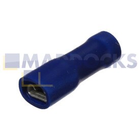 Terminal pulsador con aislamiento hembra azul universal (4,8mm, paquete de 100)