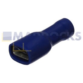 Terminal pulsador con aislamiento hembra azul universal (6,3mm, paquete de 100)