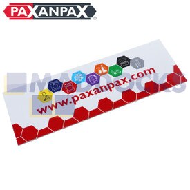Placa de rodapé da marca Paxanpax de exibição de varejo universal Paxanpax (23" x 10" / 60 cm x 25 cm)