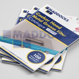 Catálogo comercial de filtros de grasa de metal para campana extractora Maddocks (2022-2023)