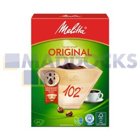 Filtros de café marrones originales para modelos Melitta 102 (paquete de 80)