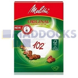 Genuine Original Melitta 1x2 Brown Coffee Filter Papers (Pack of 40)