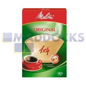 Papeles de filtro marrones originales para modelos Melitta 1x4 (paquete de 80)