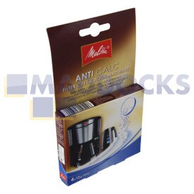 Desincrustante para cafeteras y teteras antical original para modelos Melitta (4x12g)