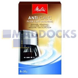 Genuine Original Melitta 'Anti-Calc' Filter Coffee Machines Descaler (Pack of 6 x 20g sachets)