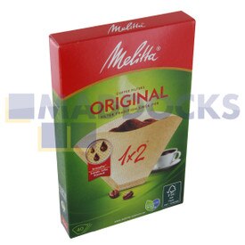 Original auténtico, Melitta, filtros de café de tipo Aromapor 1x2 original (paquete de 40)