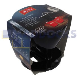 Original auténtico, Melitta, cono filtrante para 2 tazas de plástico negro de tamaño 1x4 tipo 'Pour Over'